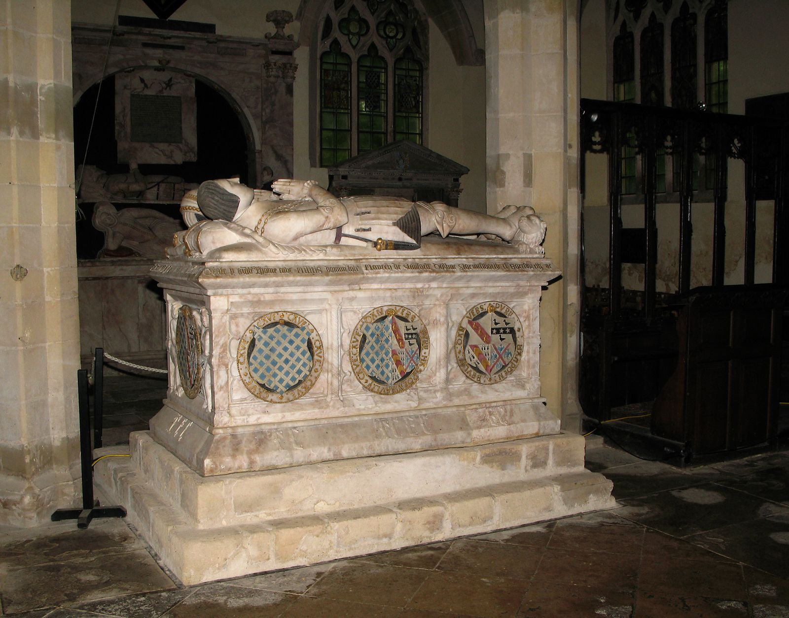 1558 - Memorial of Sir Thomas Cave and Elizabeth cave d.1558