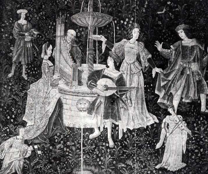 1500 (approx) - Tapestry Danses et jeux à la Fontaine de l'amour,