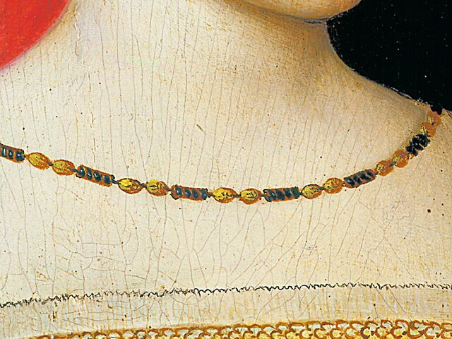1522 - Portrait of Charlotte of France (detail) by Jean Clouet the Younger