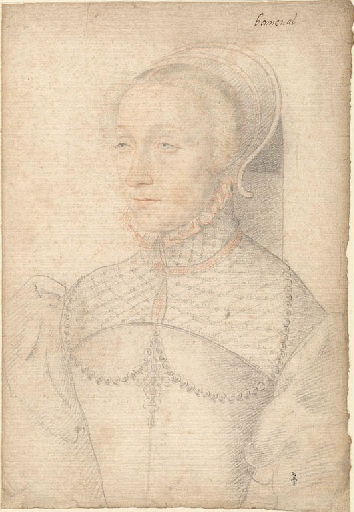 1540 - School of Jean Clouet - Renée de Bonneval, dame de Caraise - http://www.culture.gouv.fr