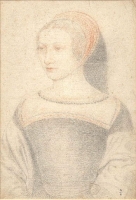 1549 (approx) - unknown woman (prob Charlotte de Moulin, demoiselle de Bry) - school of Clouet - http://www.culture.gouv.fr