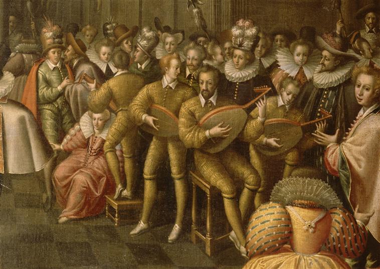 1581 - Bal donné au Louvre en présence d'Henri III et de Catherine de Médicis pour le mariage d'Anne, duc de Joyeuse et de Marguerite de Lorraine-Vaudémont