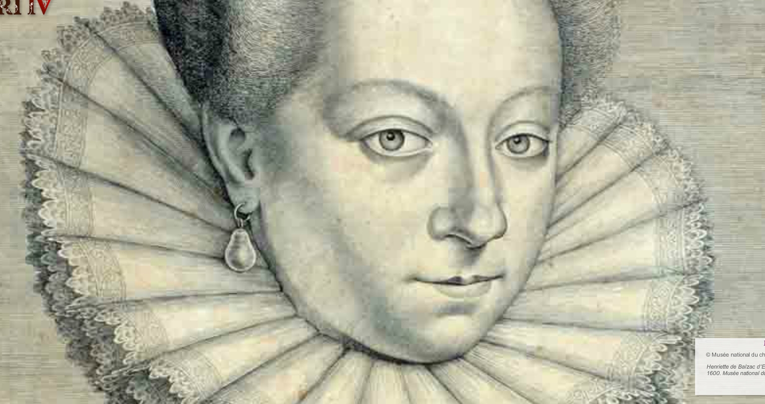 1600 - Portrait of Henriette de Balzac d'Entraigues - by WIERIX