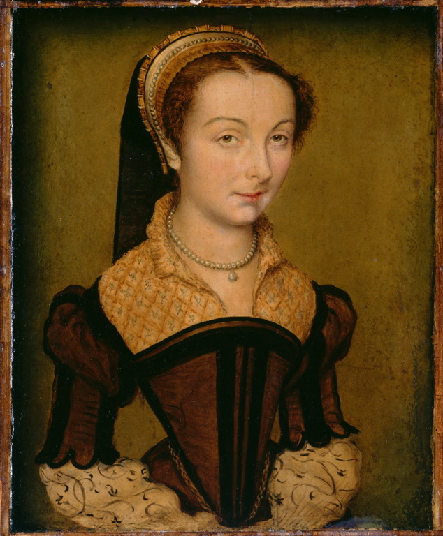 1555 - Corneille de Lyon - Portrait of Louise de Halluin, dame de Cipierre