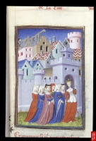 1410 - The Book of the Queen - entering the Cite des dames - by Master of the Cite Des Dames
