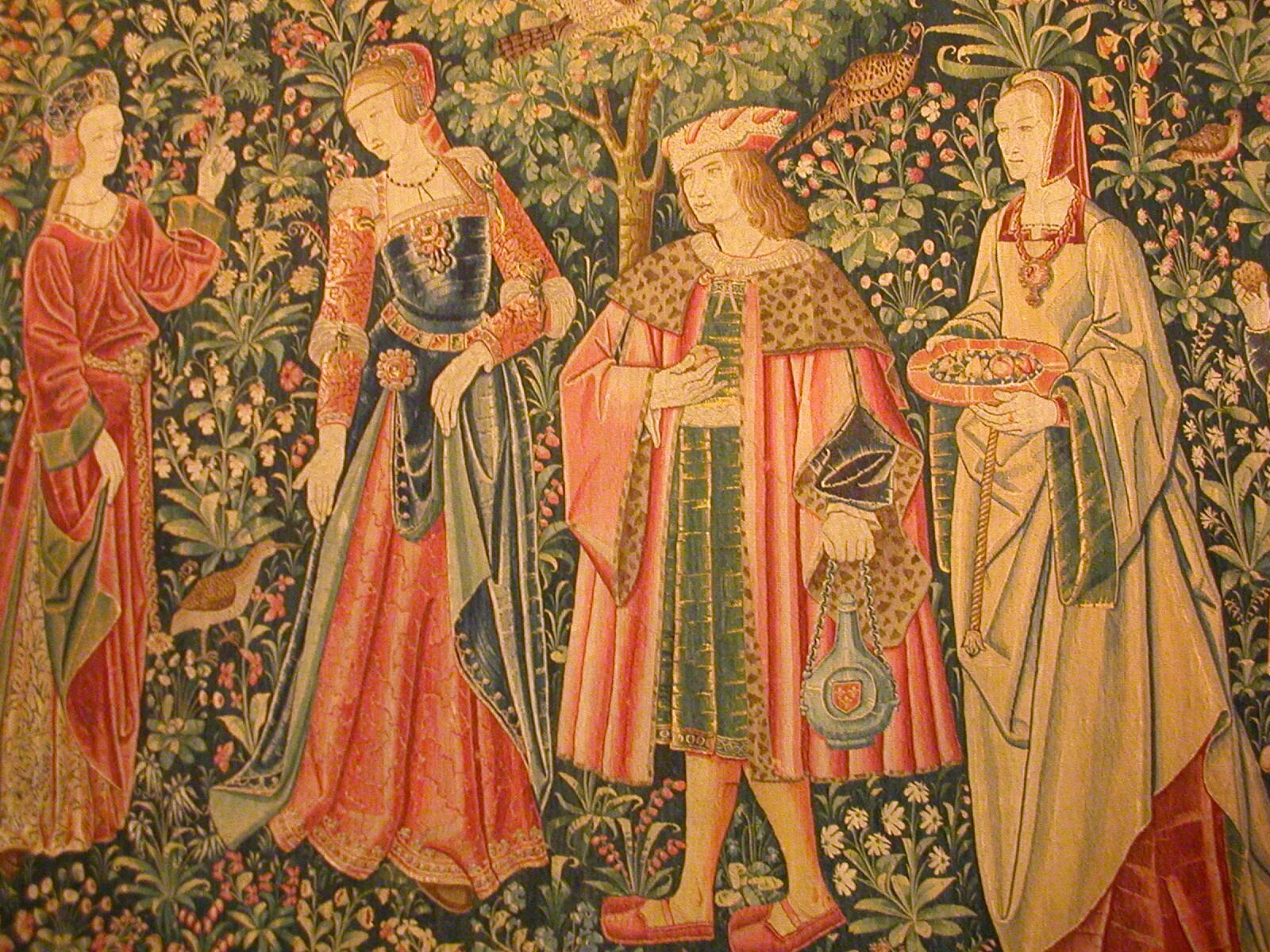 1500 (approx) - Tapestry of Court life - the promenade - at Cluny museum