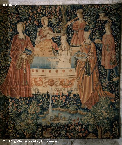 1500 (approx) - Tapestry of the scenes of Court: The bath - Cluny museum