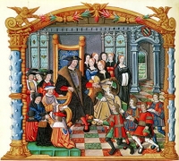 date unknown - Image from Memoirs of Philippe of Commines (his memoires were completed between 1498 and 1501, but not published until about 1524s)