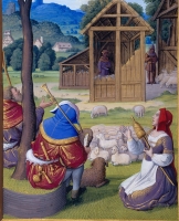 1500 - Book of Hours by Jean Poyer, known as The Hours of Henry VIII - Terce: Annunciation to the Shepherds