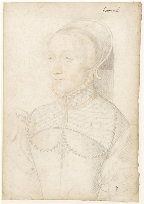 1540 (approx) - Renée de Bonneval (1515-vers 1550) - Jean Clouet - date unknown, prior to 1540