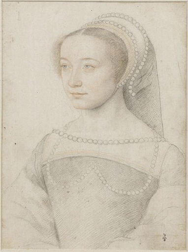 1540s - school of Jean Clouet - unknown woman (prob Lucrezia dei Rodolfi, dame d'Armanvilliers - http://www.culture.gouv.fr