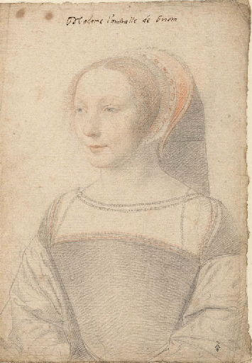 1540 - School of Jean Clouet - Françoise de Longwy - http://www.culture.gouv.fr