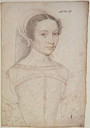 1545 (approx) - Isabeau d'Hauteville, dame de Châtillon by CLOUET François