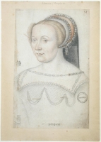 date unknown (c1550 based on similar sketch) - Charlotte du Moulin, comtesse de Lauzun - Le