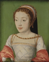 1520s - (estimated on date of birth of subject) -Portrait of Renée de France (1510-1574) by Corneillede Lyon