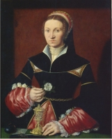 1536 Lady by Master A. W. (Victoria and Albert Museum)