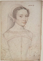 1545 (approx) - Isabeau d'Hauteville, dame de Châtillon by CLOUET François