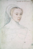1540 - School of Jean Clouet - Jeanne de Vivonne, dame de Clermont, baronne de Dampierre - http://www.culture.gouv.fr