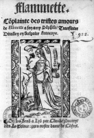 1532 - Title page engraving from Illustrations de Flammette, complainte des tristes amours de Flammette à son amy Pamphile
