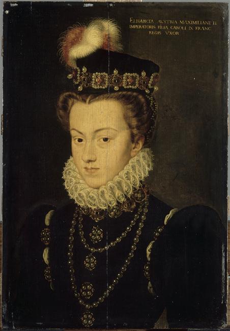 date unknown (before 1572) -Elisabeth d'Autriche (1554-1592), reine de France - attrib to Clouet