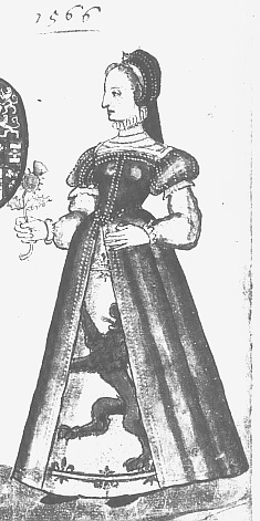 1566 - Mary Queen of Scots dressed in French style