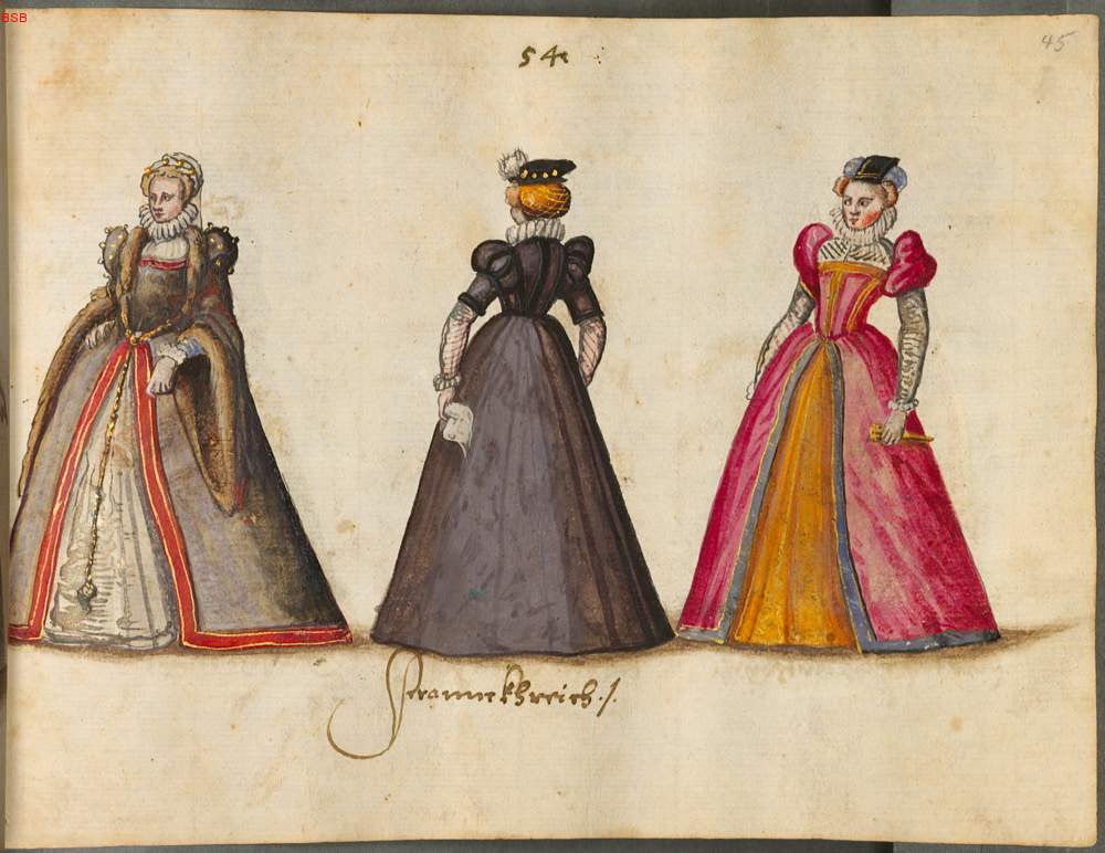 1560-1570 - Costumes and Customs: Italy, France, Britain, Flanders, Netherlands, Brabant