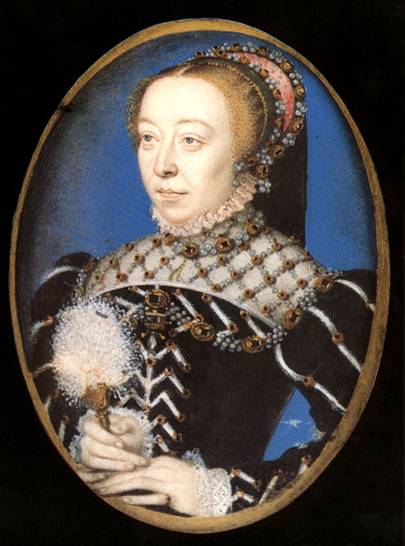 1555 - Miniature of Catherine de' Medici - attributed to F Clouet