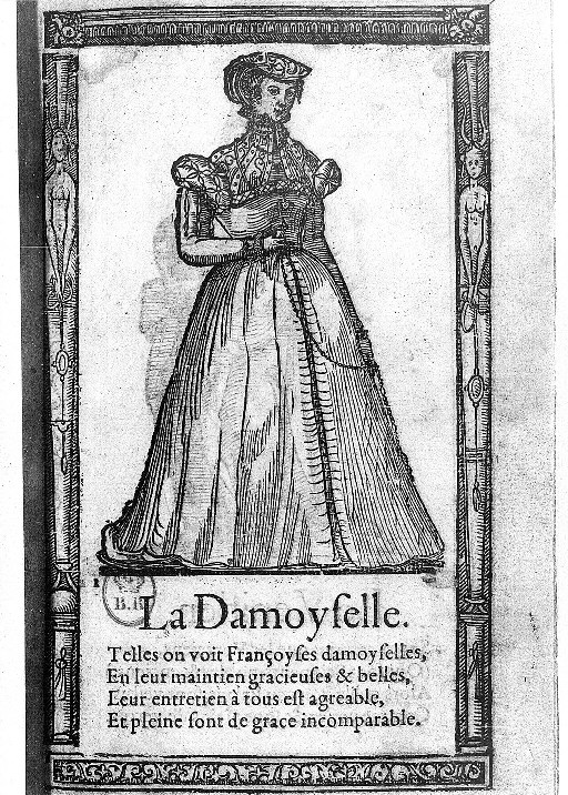 1567 - French Maiden- Illustrations de Recueil de la diversité des habits qui sont de présent usage tant es pays d'Europe, Asie, Afrique et isles sauvages