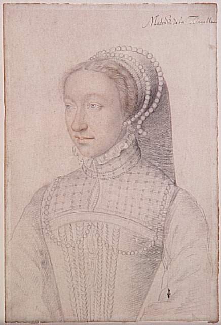 1550 (approx) - Jeanne de Montmorency - wife of Louis III de La Trémouille - by Francois Clouet