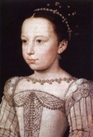 1560 (approx) - Young Margot by François Clouet (Musée Condé, Chantilly)