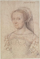 1550 (approx) - Charlotte Du Moulin, dame de Caumont de Lauzun (de La Roche-Audry ?) - school of Clouet