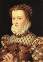 1571 - Elisabeth of Austria, Queen of France - by CLOUET, François Musée du Louvre, Paris
