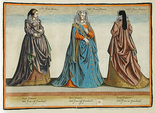1581 - French ladies - Habitus Variarum Orbis Gentium - Jean-Jacques Boissard