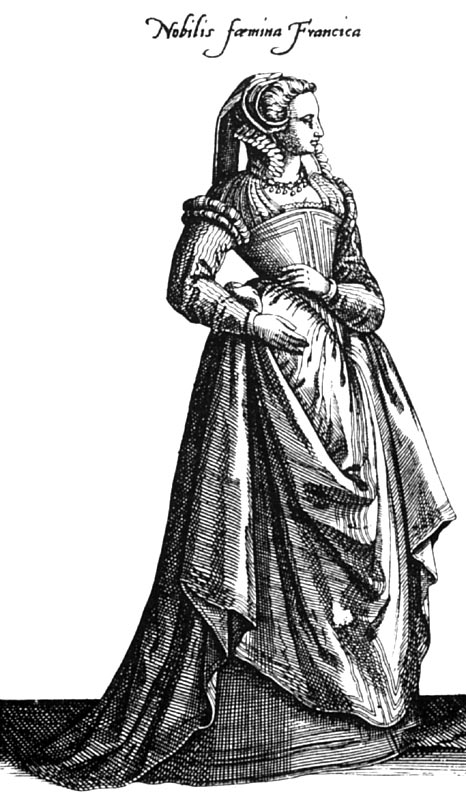1581 - French Noble woman - Habitus Variarum Orbis Gentium - Jean-Jacques Boissard