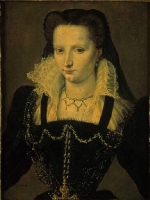 date unknown - Portrait présumé de Marguerite de Valois, Duchesse de Savoie by CARRACHYO